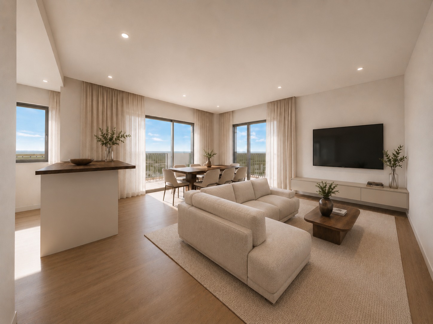 Three bedroom residence interior